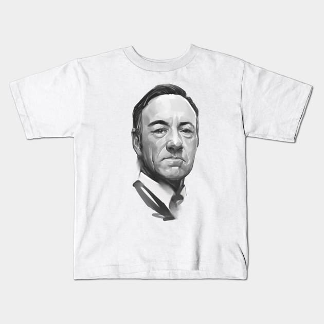 Francis Underwood Kids T-Shirt by mangbo